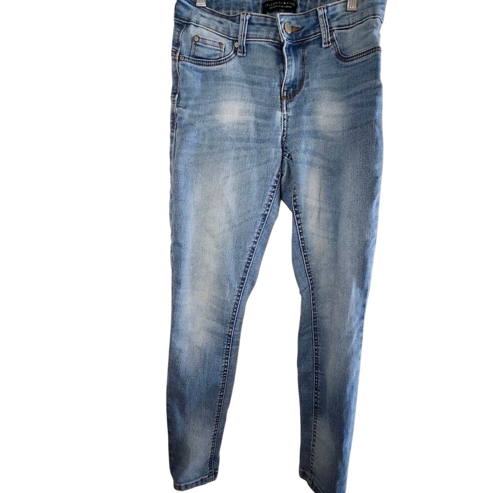 Celebrity Pink Skinny Distressed Jeans Size Juniors 1/25